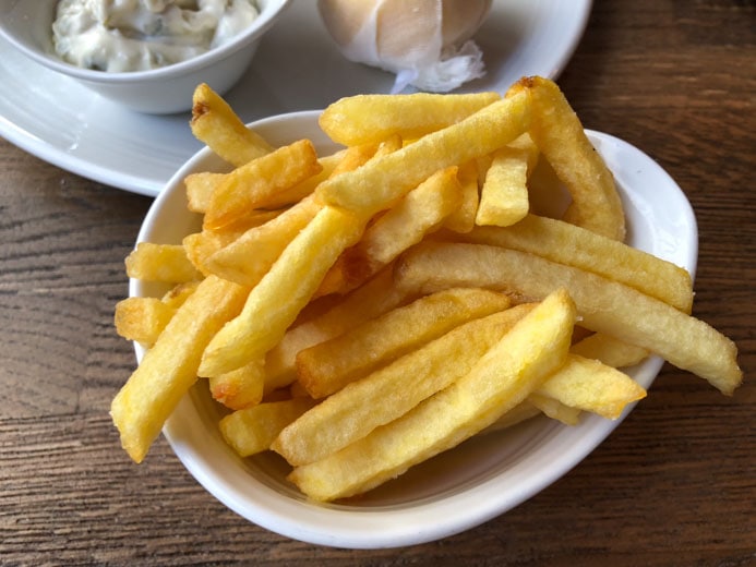 Sole Seafood and Grill Dublin Restaurant review by Melanie May. The crispy chips.