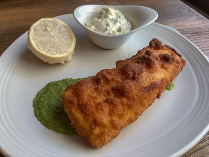 Sole Seafood and Grill Dublin Restaurant review by Melanie May. A plate of fish and chips.