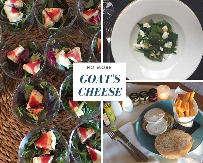 A collection of goat's cheese dishes