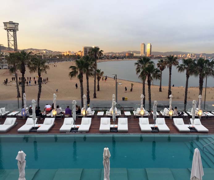 W Hotel Barcelona review wet deck area and sun terrace