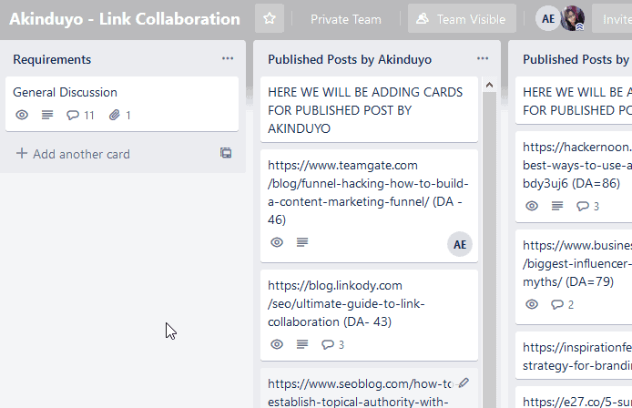 Trello - Free Content Calendar Tool