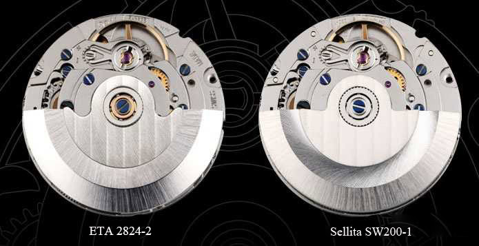 ETA 2824 compares to Sellita SW200