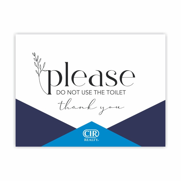 Toilet Sign - CIR Realty