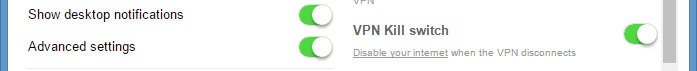 Toggle PIA kill switch for torrents