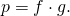 \[p = f\cdot g.\]