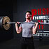 A Bodybuilder exercising with barbell on shoulders in gym. muscles workout bodybuilding concept