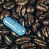Caffeine Supplement Pill and Coffee Beans