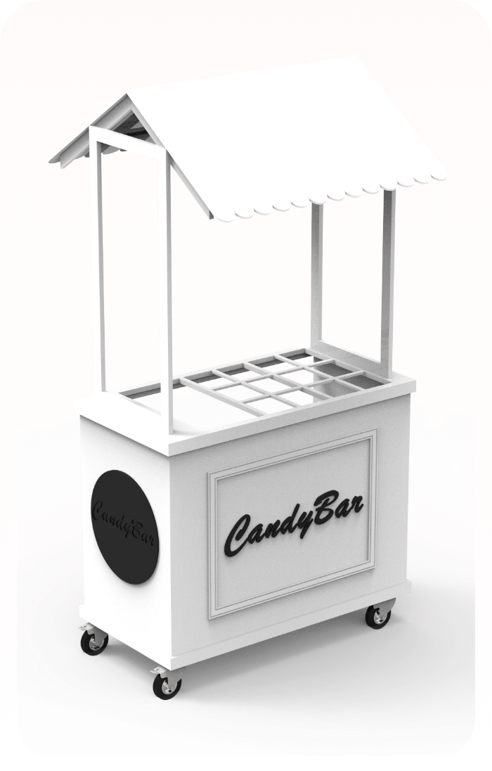 carritos de madera para comida rapida