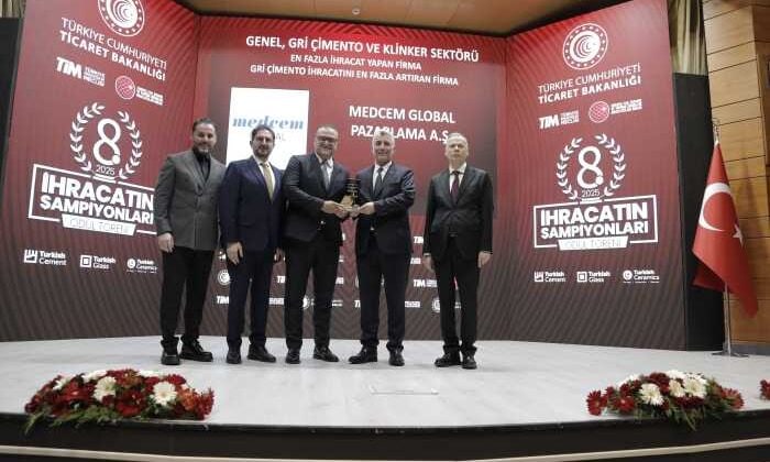 Medcem Çimento Grubu, 8. İhracatın Şampiyonları Ödül Töreni’nde 4 ayrı kategoride zirvede yer aldı