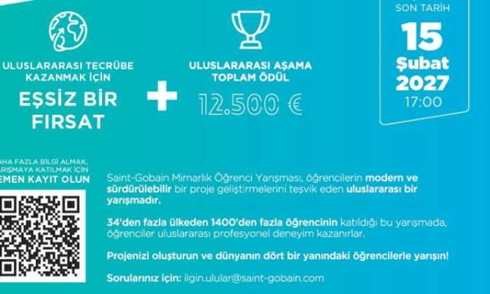 Saint-Gobain Mimarlık Öğrenci Yarışması 2027 için başvurular başladı