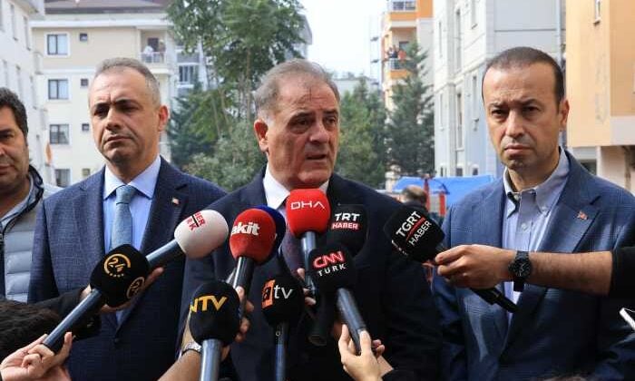 İBB Başkanvekili Nuri Aslan, Maltepe’de çöken binada inceleme yaparak açıklamalarda bulundu