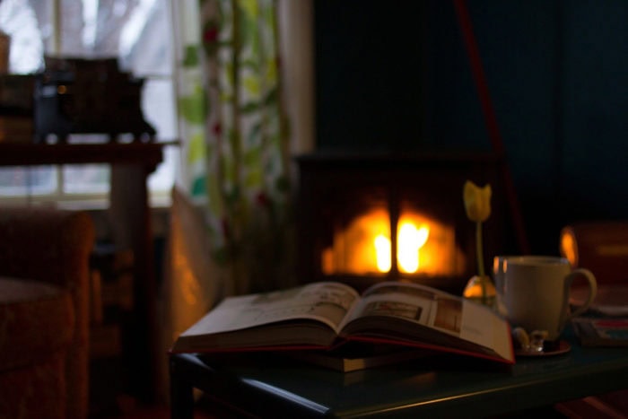 Freestanding electric fake fireplace heaters are safe and cozy.