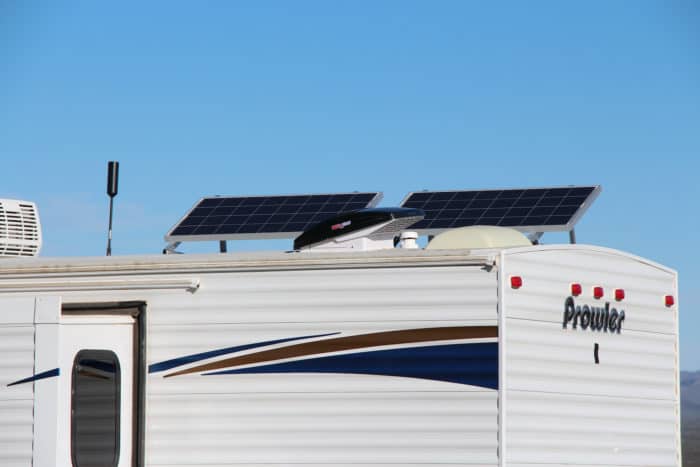 solar panels on trailer roof