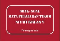 belajar di rumah soal online tikom kelas 5 semester 2