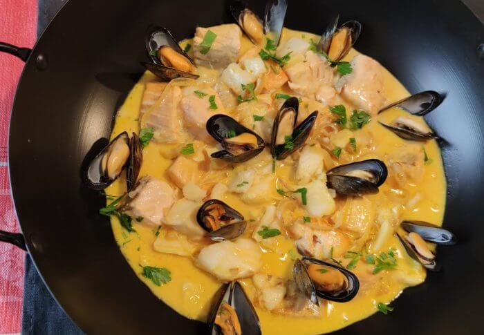 Blanquette de poissons aux moules