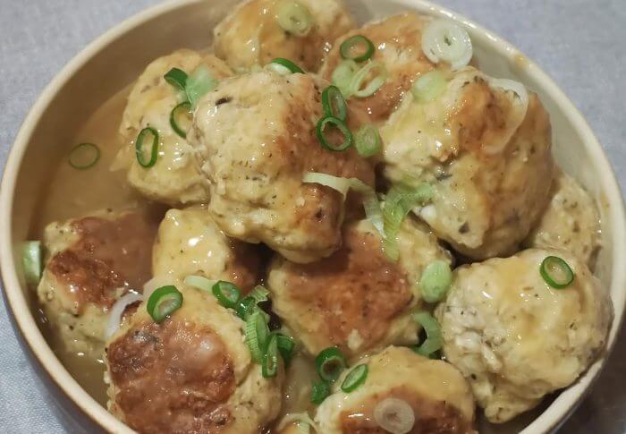 Boulettes de poulet aux champignons