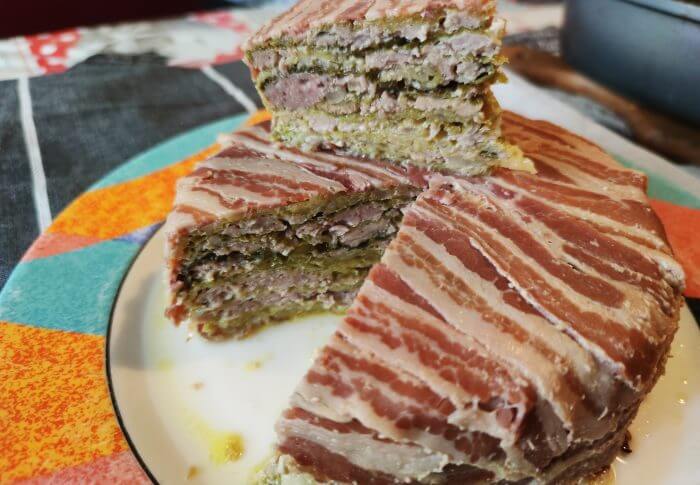 Mille feuilles de chou frisé