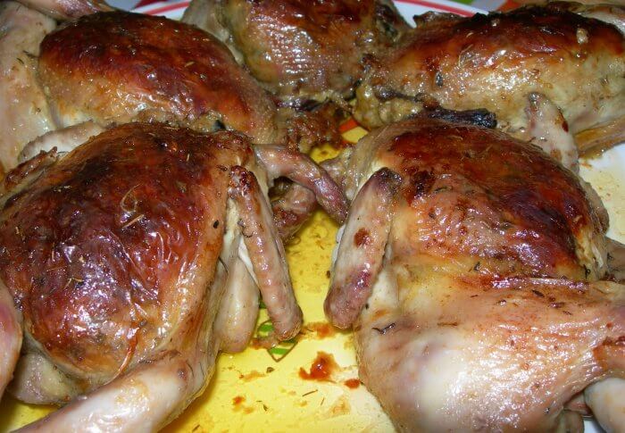 Cailles farcies sous la peau