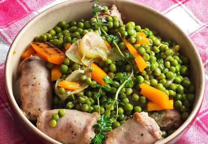 Fricassée de petits pois