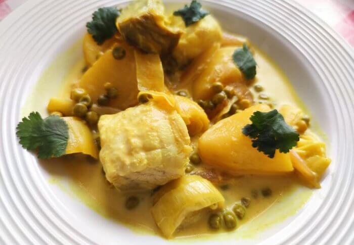 Lotte aux légumes et au curcuma