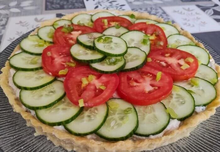 Tarte thon crudités