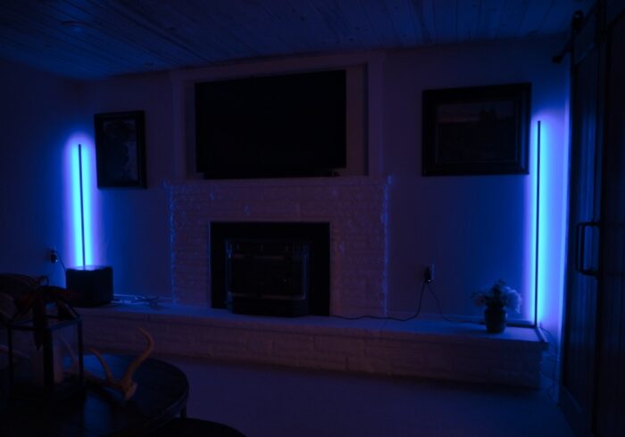 wise home ambient led corner lamps with cozy blue lighting