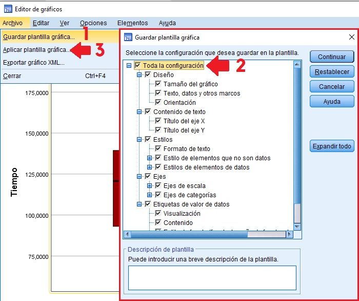 Guardar plantilla de gráfico en SPSS