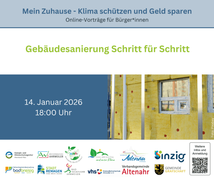 Vortragsreihe Mein Zuhause – Klima schützen und Geld sparen