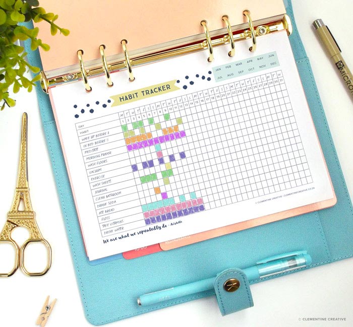 this free printable habit tracker will help you reach your goals