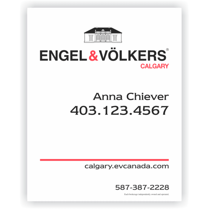 Engel & Volkers For Sale Sign (24" x 30")