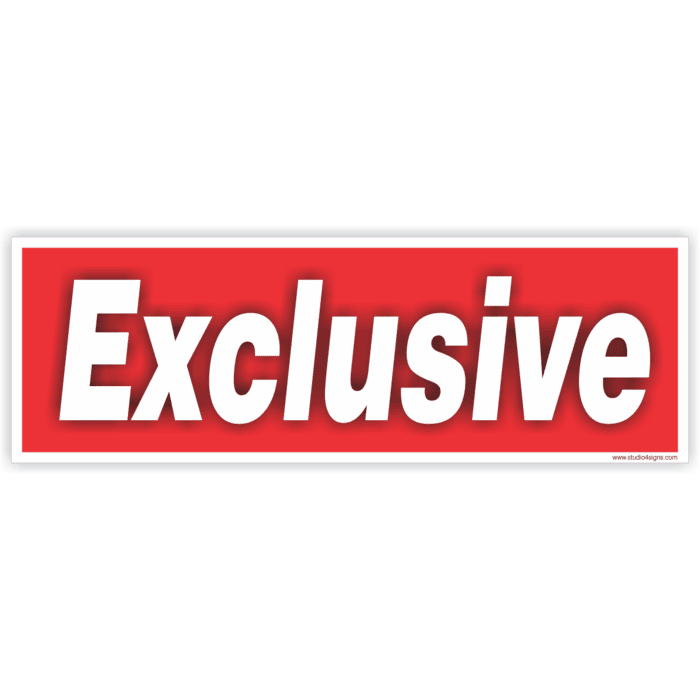 "Exclusive" Removable Decals