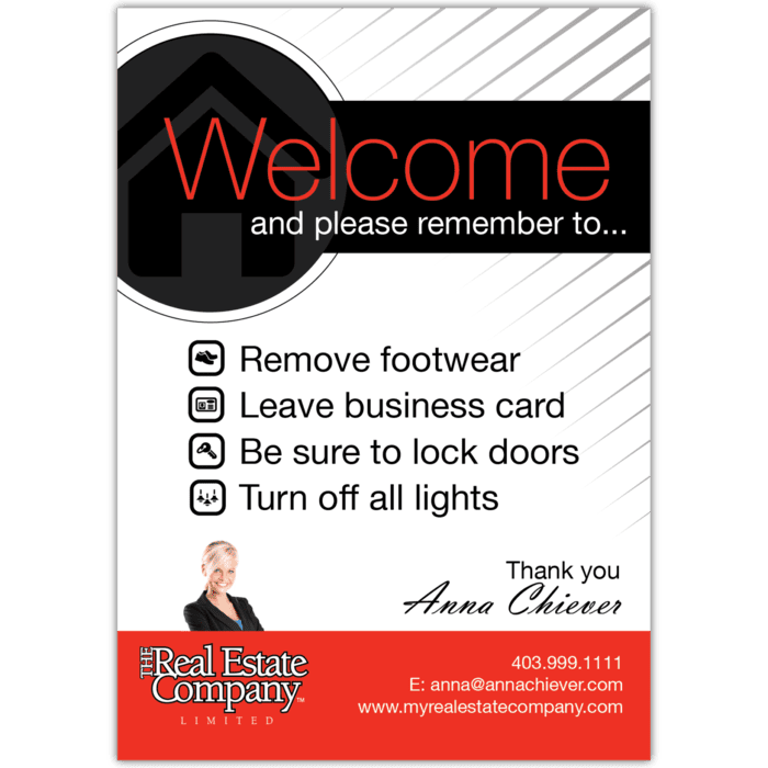 Welcome Signs ( The Real Estate Company) Design Opt 1