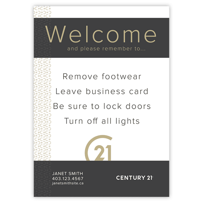 Century 21 Realty - Welcome Signs - Design Opt 4