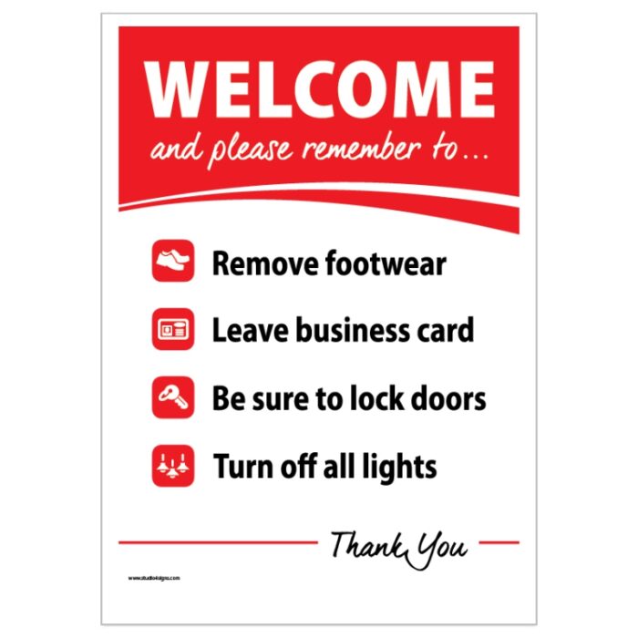 2 color traditional  - Welcome Sign