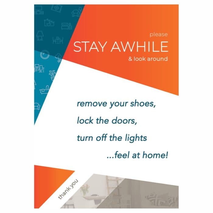 Orange/Blue Diagonal - Welcome Sign