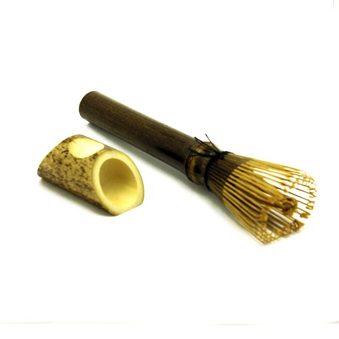 Купить бамбуковый венчик Тясен для взбивания чая Матча (маття) с подставкой