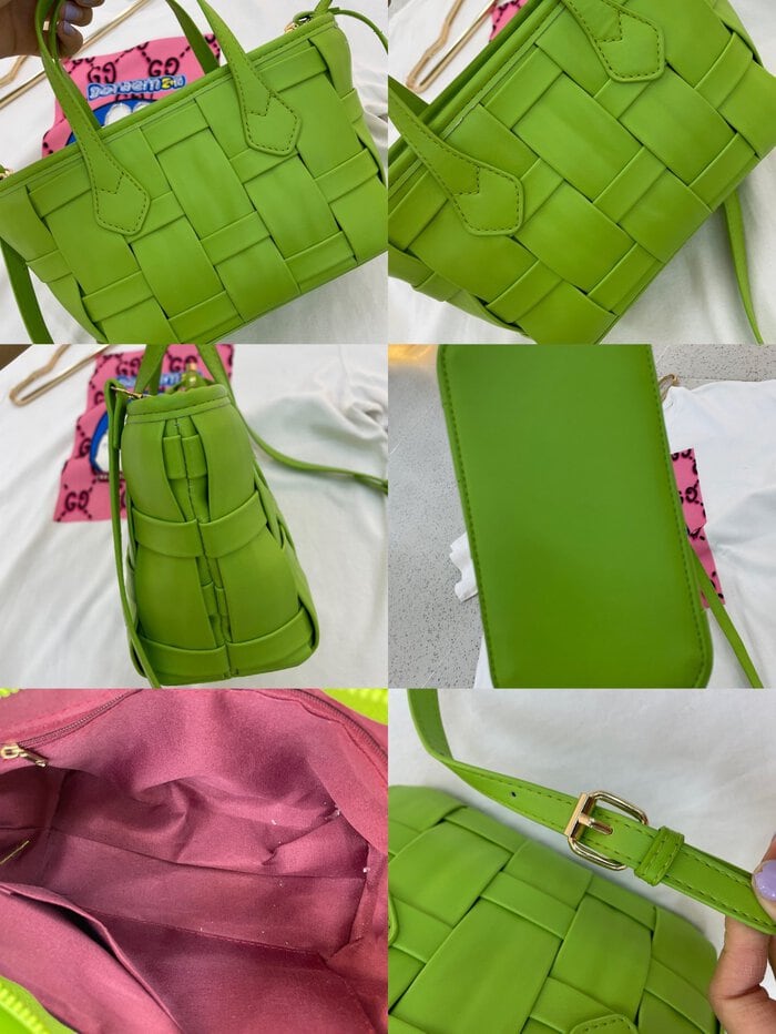 PU Woven Mini Tote - Image 4