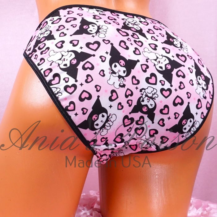 Ania's Sissy women's Spandex string Bikini Stretch Pink Cat Hearts Duchess Cut panties sz 6