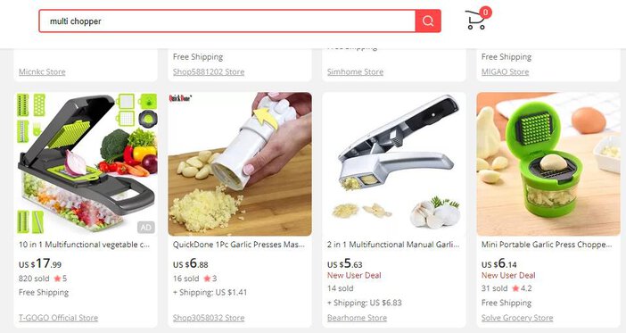 Aliexpress price