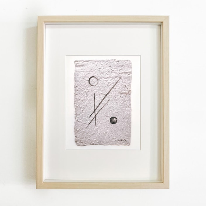 senses of handmade paper original art by Nashville artist Kristin Llamas