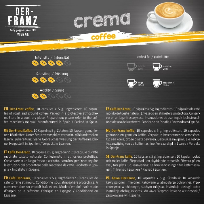 Nespresso kompatible Kaffee Kapseln, 1 x 10 Kapseln, Crema – Bild 3