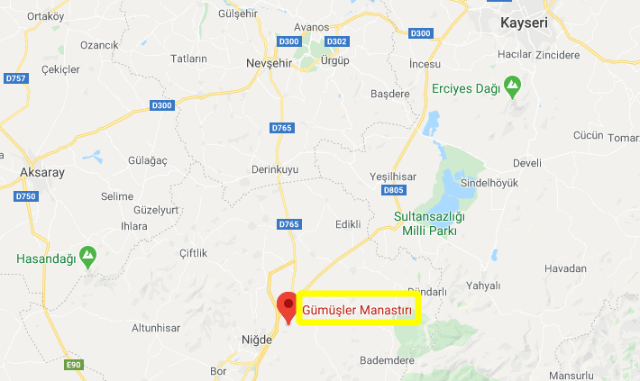 gümüşler manastırı nerededir