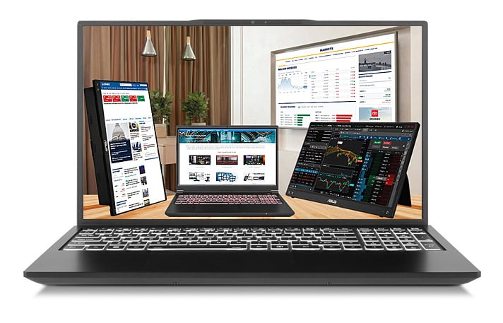 NTI Laptop with multiple screens 1,2 or 3 extra screens