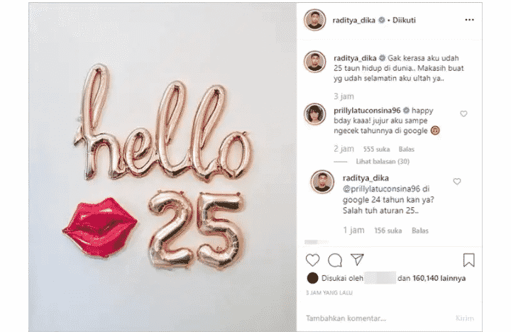 raditya dika ulang tahun
