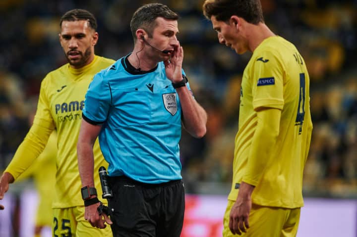 KYIV UKRAINE MARCH 11 20214 defender Pau Torres talking with referee during the match of UEFA Europa League Dynamo Kyiv vs Villarreal at NSC Olympic in Kyiv e1630431623730 ○ Soccer In Spain (Amazing Popularity and Success) KYIV, UKRAINE - MARCH 11, 20214 defender Pau Torres talking with referee during the match of UEFA Europa League Dynamo Kyiv vs Villarreal at NSC Olympic in Kyiv