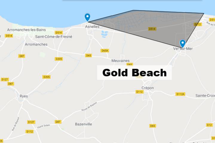 Gold Beach Normandie : Carte
