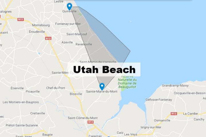 Utah Beach Normandie : Carte