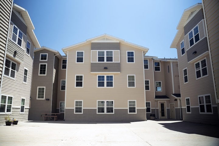 Back of dorm housing at WyoTech