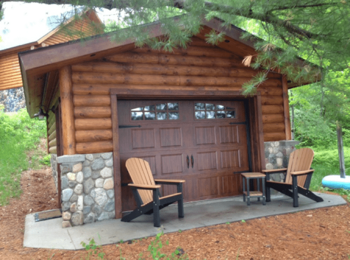 One Car Log Cabin Garage