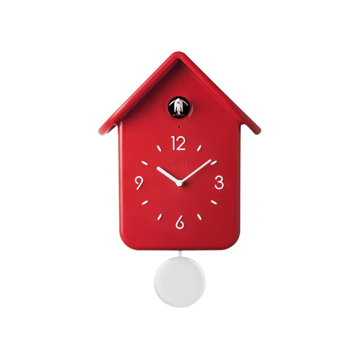 Horloge à coucou rouge guzzini